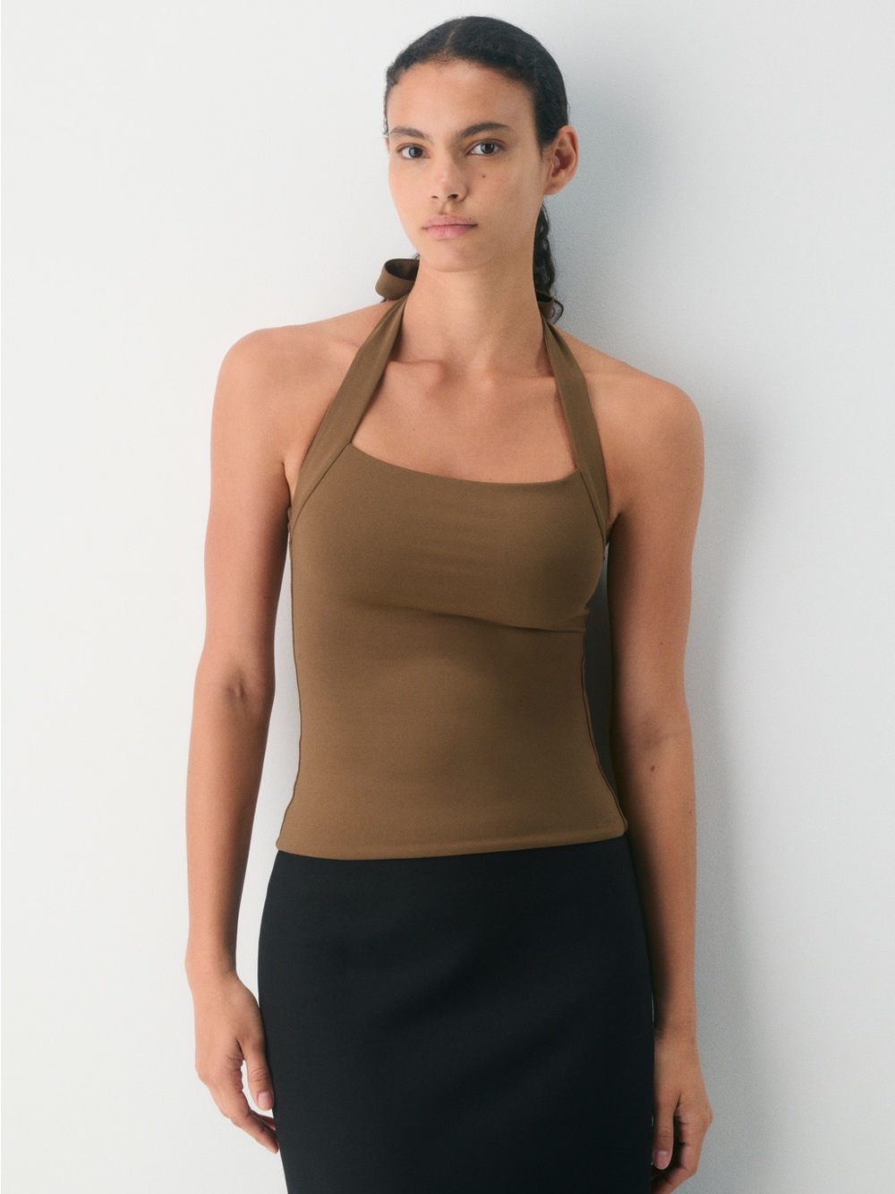Brown Knotted Strap Women's Shoulder Bag
